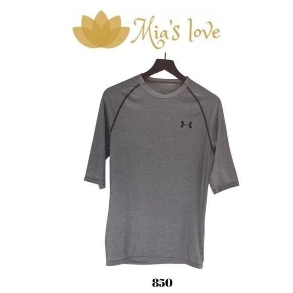 under armour Heatgear , T Shirt Mens, Size Large, Gray Color,  Type Athletic,